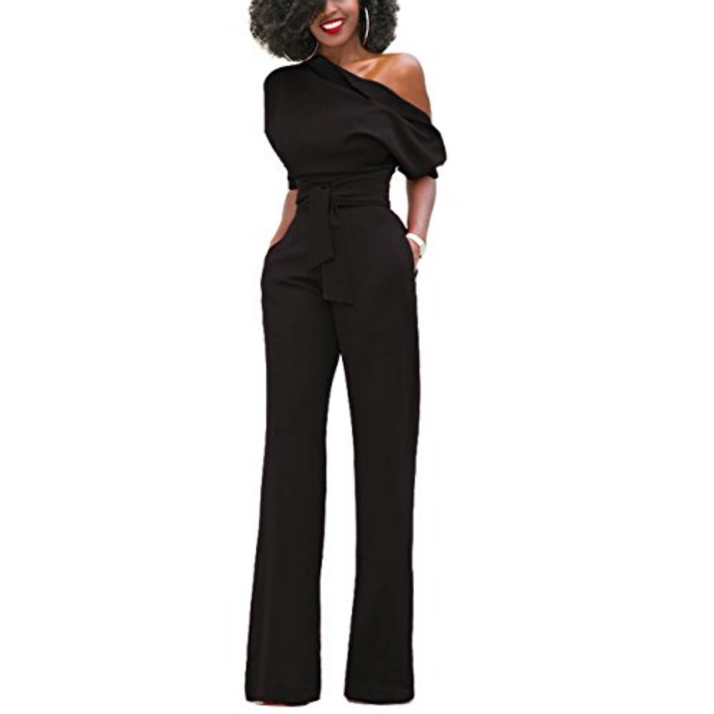 Thusfar Short Sleeves Off Shoulder Jumpsuit S